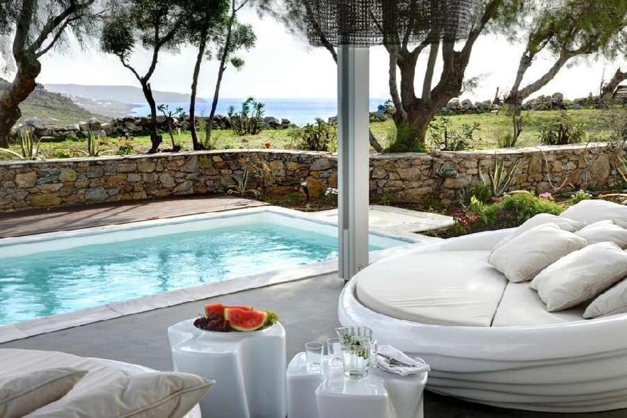 Villa Dafni 4Bed With Pool In Kalafatis Spilia Mykonos Town Esterno foto